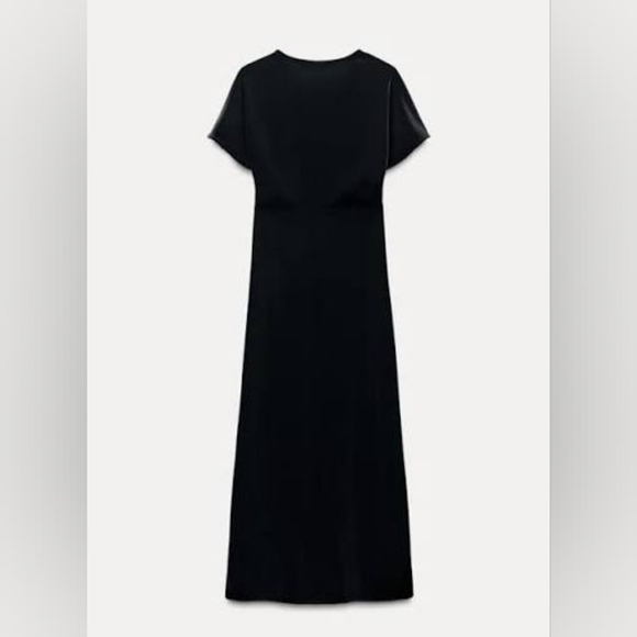 Zara Sophisticated Black Velvet Maxi Dress - Picture 5 of 6